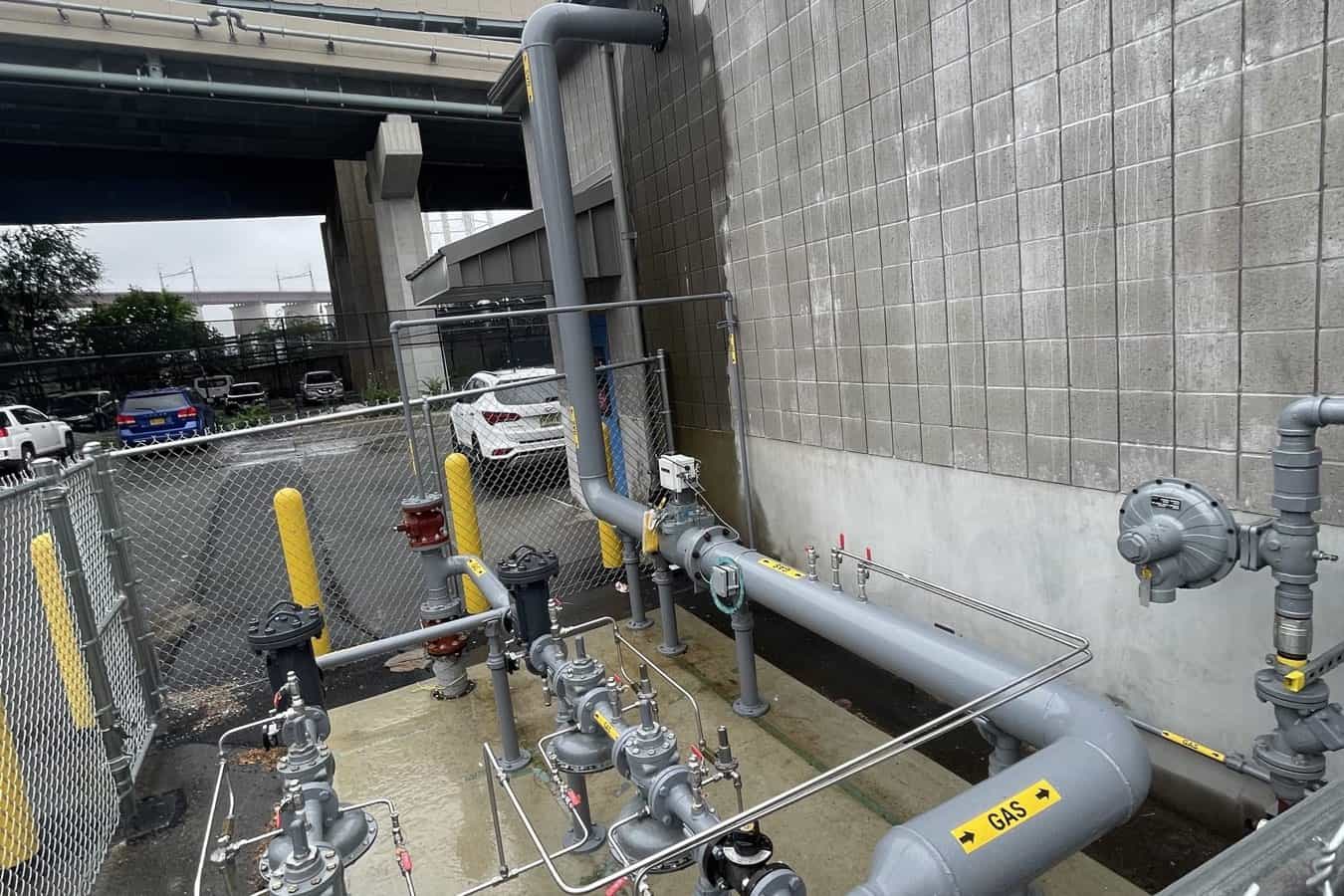 Gas piping and regulators installed by HEPCO at a NYC facility